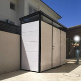 Abri de jardin modulaire isolé 3x1m profils noirs - plancher inclus - Everbox Ma boutique